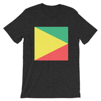 Green Yellow Red Triangle Square Unisex T-Shirt Abyssinian Kiosk Ethiopian Fashion Cotton Apparel Clothing Bella Canvas Original Art