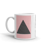 Red Black Lined Pyramid Kaffa Mug