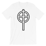 Circle Top Black Hollow Cross Unisex T-Shirt Abyssinian Kiosk Ethiopian Coptic Orthodox Tewahedo Christian Bella Canvas Original Art Fashion Cotton Apparel Clothing