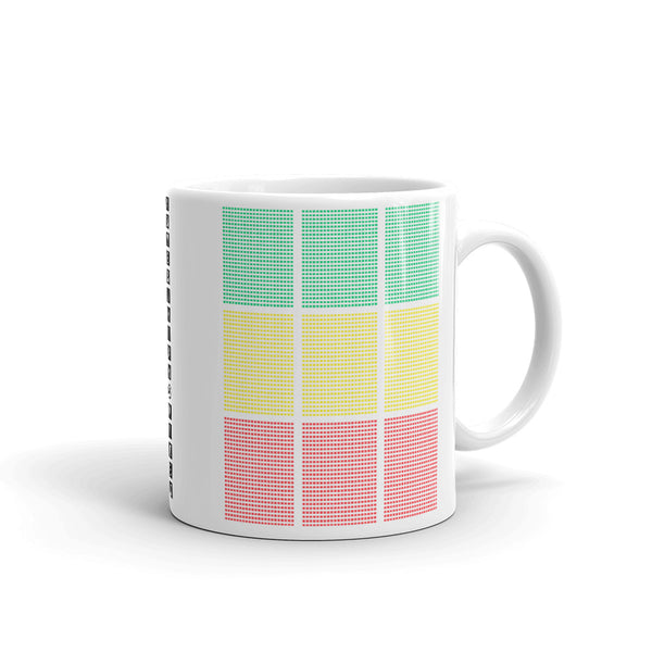 Green Yellow Red Squares Kaffa Mug