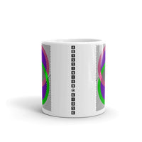 Pink Green Rings Purple Inner & Black Lines Kaffa Mug