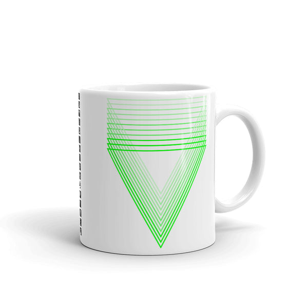 Green Chiaroscuro Triangles Kaffa Mug