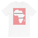 Africa Diagonal Lines Red Black Unisex T-Shirt Abyssinian Kiosk Fashion Cotton Apparel Clothing Bella Canvas Original Art