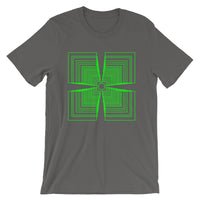 Green Mirrored Corners Unisex T-Shirt Abyssinian Kiosk Fashion Cotton Apparel Clothing Bella Canvas Original Art