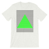 Black Green Lined Pyramid Unisex T-Shirt Abyssinian Kiosk Fashion Cotton Apparel Clothing Bella Canvas Original Art