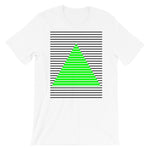 Black Green Lined Pyramid Unisex T-Shirt Abyssinian Kiosk Fashion Cotton Apparel Clothing Bella Canvas Original Art