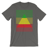 GYR Lined Pyramid Unisex T-Shirt Abyssinian Kiosk Green Yellow Red Ethiopian FlagFashion  Cotton Apparel Clothing Bella Canvas Original Art