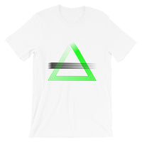 Green Triangles & Black Strikes Unisex T-Shirt Abyssinian Kiosk Fashion Cotton Apparel Clothing Bella Canvas Original Art