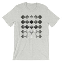 Black Cross in Crosses Unisex T-Shirt Abyssinian Kiosk Christian Jesus Religion Equal Armed Squares Cross Bella Canvas Original Art Fashion Cotton Apparel Clothing