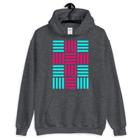 4 Lines Pink Cross Cyan Unisex Hoodie Abyssinian Kiosk Christian Gildan Original Art Fashion Cotton Apparel Clothing