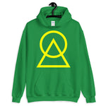 Yellow Circle Triangle Unisex Hoodie Abyssinian Kiosk Harmonious Meeting Fashion Cotton Apparel Clothing Gildan Original Art