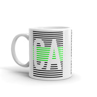 CA Black Green Lines Kaffa Mug