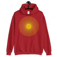 Yellow Cube Spokes Unisex Hoodie Abyssinian Kiosk Squares Bicycle Spokes Fashion Cotton Apparel Clothing Gildan Original Art