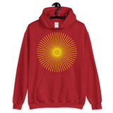 Yellow Cube Spokes Unisex Hoodie Abyssinian Kiosk Squares Bicycle Spokes Fashion Cotton Apparel Clothing Gildan Original Art
