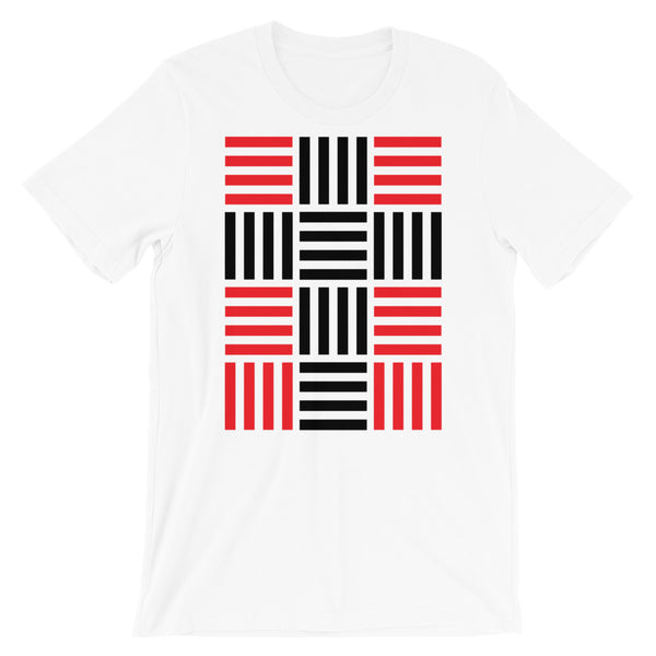 4 Lines Black Cross Red Unisex T-Shirt Abyssinian Kiosk Christian Bella Canvas Original Art Fashion Cotton Apparel Clothing