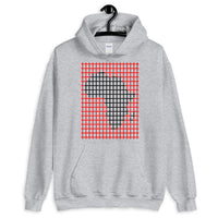 Black Africa Red Grid Unisex Hoodie Map Abyssinian Kiosk Fashion Cotton Apparel Clothing Gildan Original Art