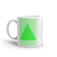 Green Lined Pyramid Kaffa Mug