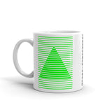 Green Lined Pyramid Kaffa Mug