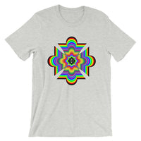 Random Psychedelic Cross Black Unisex T-Shirt Trip Trippy Colorful Ethiopian Coptic Orthodox Abyssinian Kiosk Christian Bella Canvas Original Art Abyssinian Kiosk Fashion Cotton Apparel Clothing