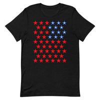 Star Spangled 2 Unisex T-Shirt 50 Stars States United States of America American Flag Red White Blue Freedom USA Original Art Abyssinian Kiosk