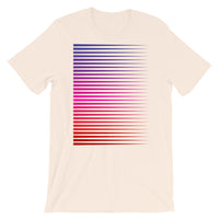 Purple to Red Streaks Unisex T-Shirt Abyssinian Kiosk Fashion Cotton Apparel Clothing Bella Canvas Original Art