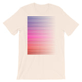 Purple to Red Streaks Unisex T-Shirt Abyssinian Kiosk Fashion Cotton Apparel Clothing Bella Canvas Original Art