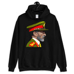 Haile Selassie Color Profile Unisex Hoodie Abyssinian Kiosk Emperor Rasta Rastafari Green Yellow Red Ethiopian Flag Ethiopia Africa African Abyssinia Habesha History Military Uniform Art Portrait Vintage Reggae Gildan Original Art Fashion Cotton Apparel Clothing