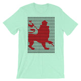 Black Squares Red Lion Unisex T-Shirt Ethiopian Lion of Judah Ethiopia African Abyssinian Kiosk Fashion Cotton Apparel Clothing Bella Canvas Original Art