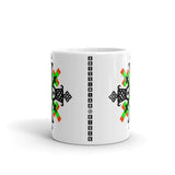 Black, Lime and Red Cross Coffee Mug Ethiopian Coptic Orthodox Abyssinian Kiosk Christian