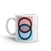 Black Rings Red Blue Lines Kaffa Mug