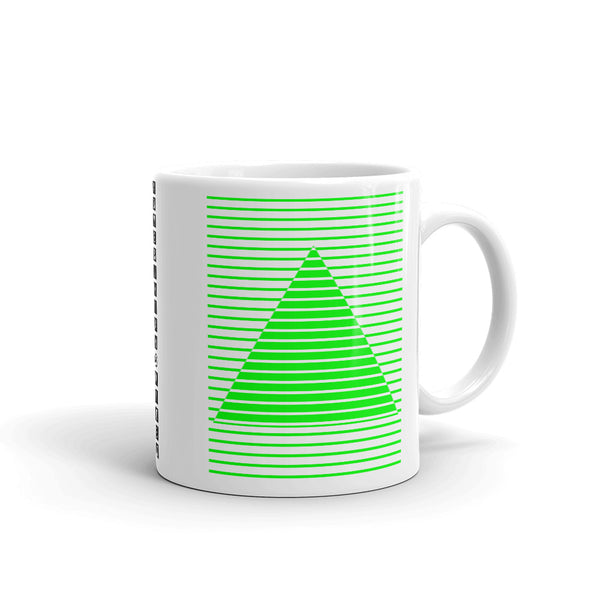 Green Lined Pyramid Kaffa Mug