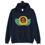Green Blue Angel Unisex Hoodie Traditional Ethiopian with Feathers and Wings Abyssinian Kiosk Ethiopian Gildan Original Art Fashion Cotton Apparel Clothing