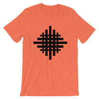 Black Weaved Cross Unisex T-Shirt Abyssinian Kiosk Equal Armed Cross Fashion Cotton Apparel Clothing Bella Canvas Original Art