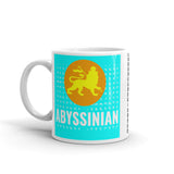 Abyssinian Logo Cyan Background Kaffa Mug