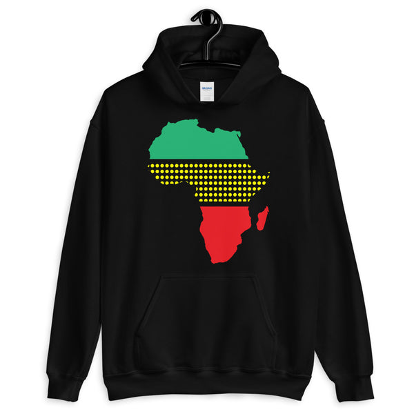 Africa GYR Middle Dots Unisex Hoodie Abyssinian Kiosk Fashion Cotton Apparel Clothing Gildan Original Art Green Yellow Red Ethiopia Ethiopian Flag