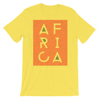 Africa Blank Letters Red Diagonals Unisex T-Shirt Abyssinian Kiosk Fashion Cotton Apparel Clothing Bella Canvas Original Art