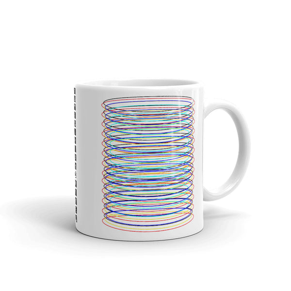 Black Red Yellow Blue Cyan Ellipses Kaffa Mug