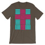 4 Lines Pink Cross Cyan Unisex T-Shirt Abyssinian Kiosk Christian Bella Canvas Original Art Fashion Cotton Apparel Clothing
