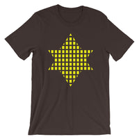 Yellow Boxes Star of David Unisex T-Shirt Abyssinian Kiosk Rectangles Jewish Falasha Abyssinia Ethiopia Bella Canvas Original Art Fashion Cotton Apparel Clothing