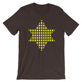 Yellow Boxes Star of David Unisex T-Shirt Abyssinian Kiosk Rectangles Jewish Falasha Abyssinia Ethiopia Bella Canvas Original Art Fashion Cotton Apparel Clothing