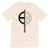 Black Half Solid Half Empty Cross Unisex T-Shirt Abyssinian Kiosk Ethiopian Coptic Orthodox Tewahedo Christian Bella Canvas Original Art Fashion Cotton Apparel Clothing