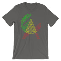 Connected GYR CA Unisex T-Shirt California State America USBella Canvas Original Art Abyssinian Kiosk Fashion Cotton Apparel Clothing Green Yellow Red