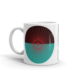 Red Cube Spokes Black Top Blue Green Kaffa Mug