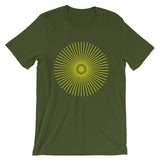 Yellow Cube Spokes Unisex T-Shirt Abyssinian Kiosk Squares Bicycle Spokes Fashion Cotton Apparel Clothing Bella Canvas Original Art 