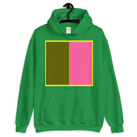 Yellow Back Black Magenta Lines Unisex Hoodie Square Abyssinian Kiosk Fashion Cotton Apparel Clothing Gildan Original Art 