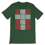 4 Lines White Cross Red Unisex T-Shirt Abyssinian Kiosk Christian Bella Canvas Original Art Fashion Cotton Apparel Clothing