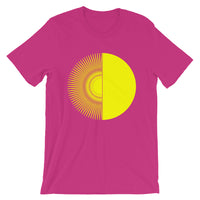 Yellow Half Star Half Circle Unisex T-Shirt Abyssinian Kiosk Fashion Cotton Apparel Clothing Bella Canvas Original Art