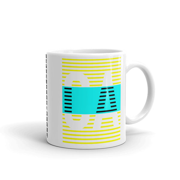 Yellow Cyan CA Kaffa Mug