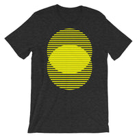 Yellow Lined Circles Unisex T-Shirt Abyssinian Kiosk Joining Circles Fashion Cotton Apparel Clothing Bella Canvas Original Art