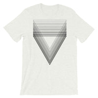 Black Chiaroscuro Triangles Unisex T-Shirt From Light to Bold Color Abyssinian Kiosk Fashion Cotton Apparel Clothing Bella Canvas Original Art
